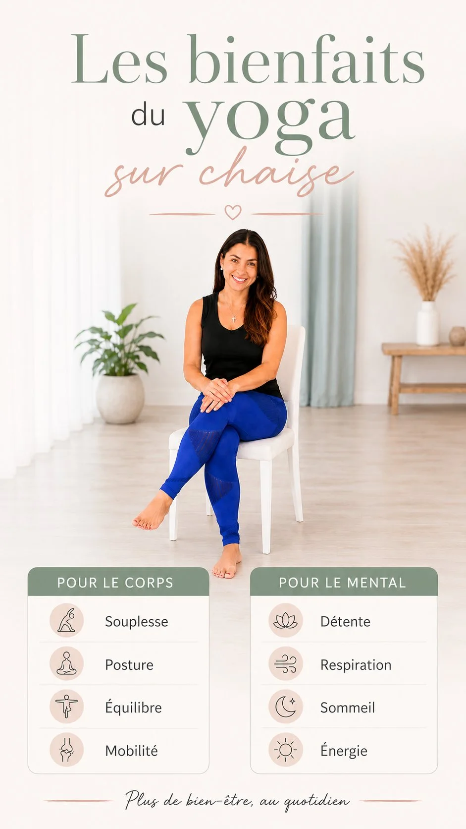 Les bienfaits du yoga sur chaise pour le corps et le mental