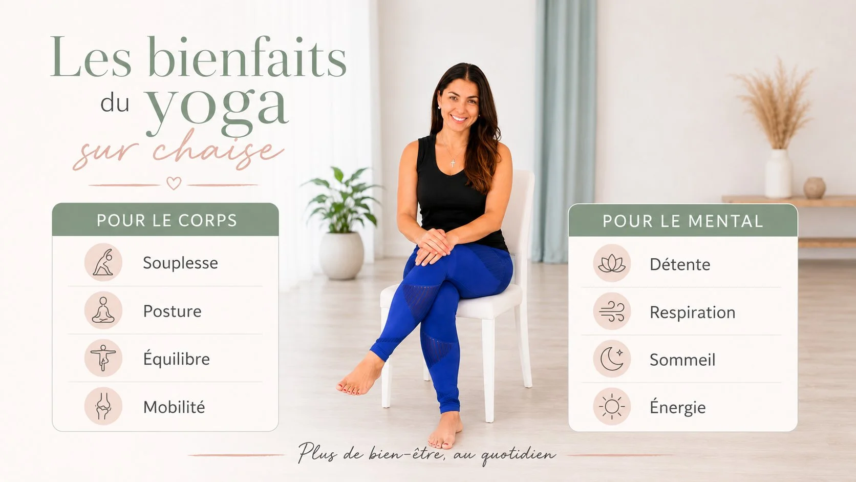 Les bienfaits du yoga sur chaise pour le corps et le mental