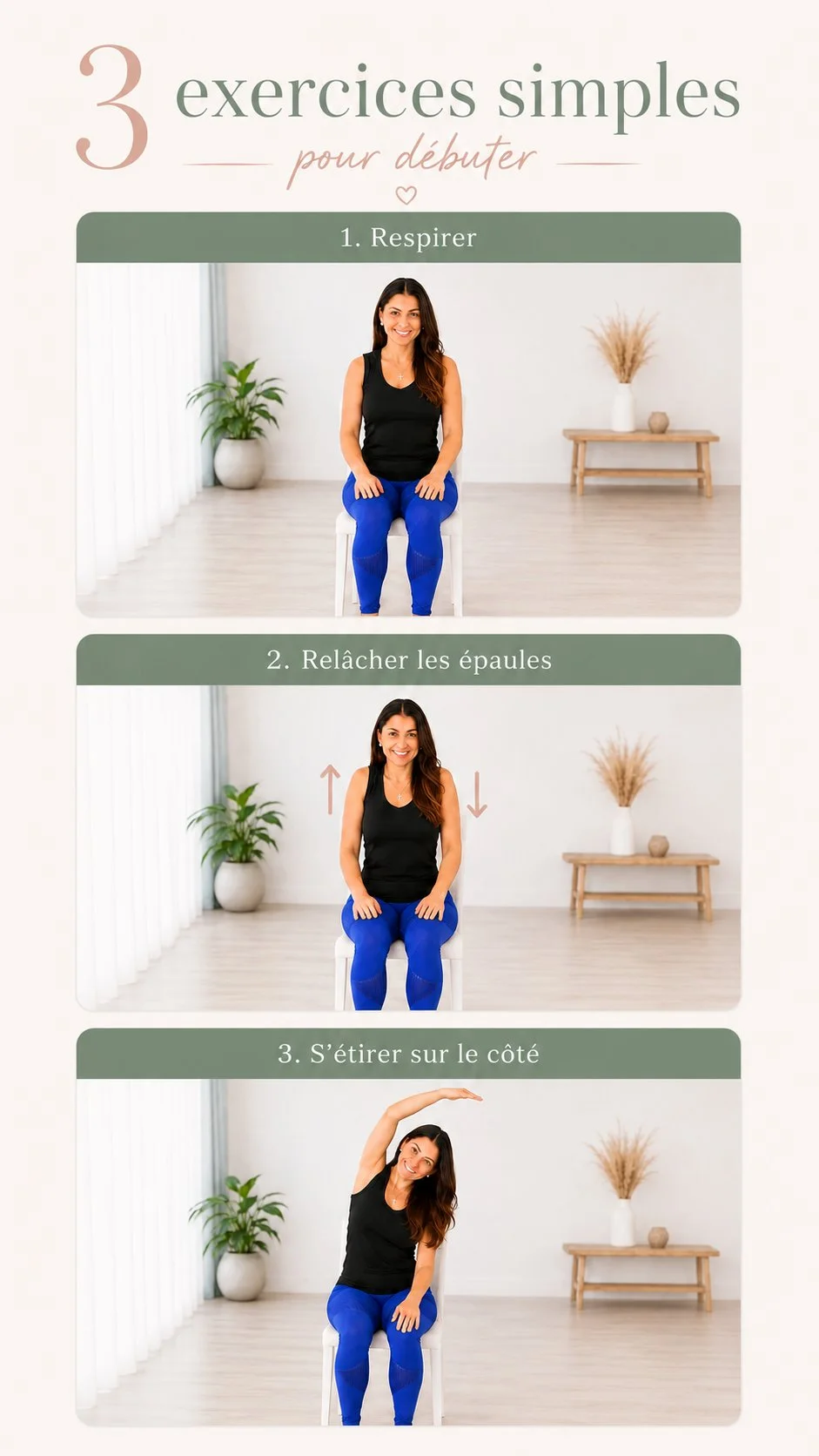 3 exercices simples de yoga sur chaise pour débuter