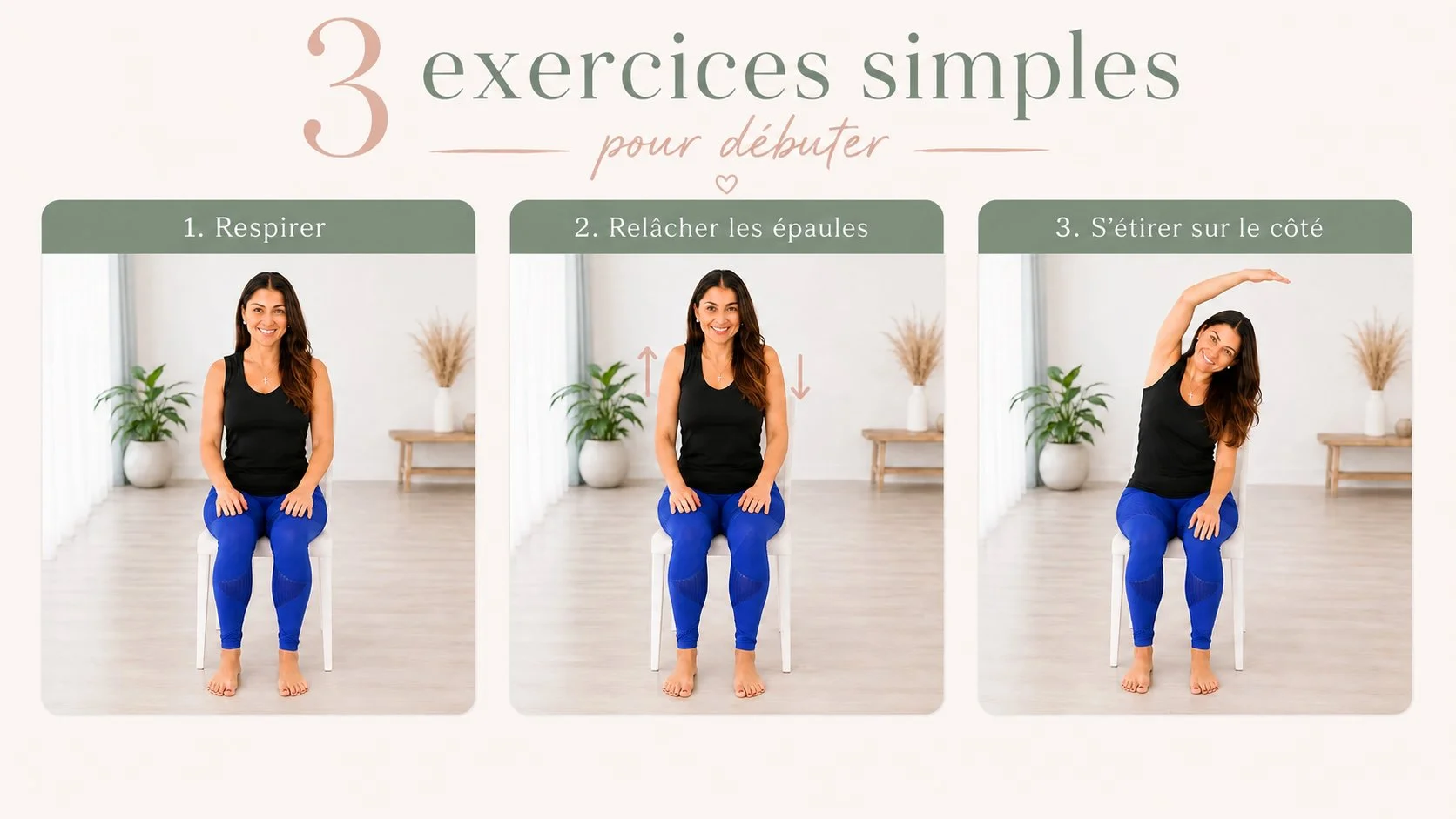3 exercices simples de yoga sur chaise pour débuter