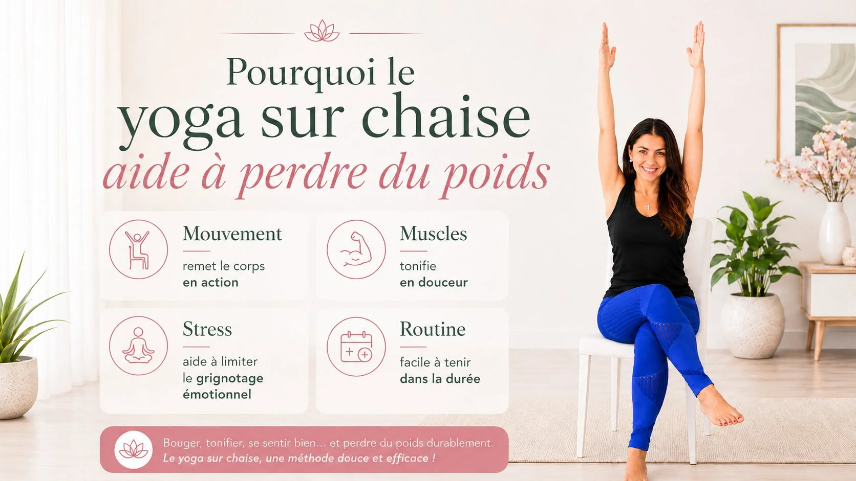 Pourquoi le yoga sur chaise aide à perdre du poids