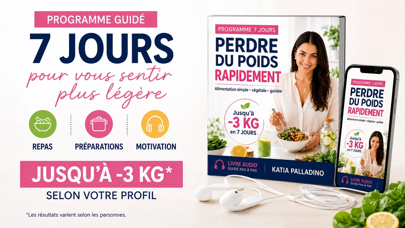 Programme guidé 7 jours pour perdre du poids - Katia Palladino