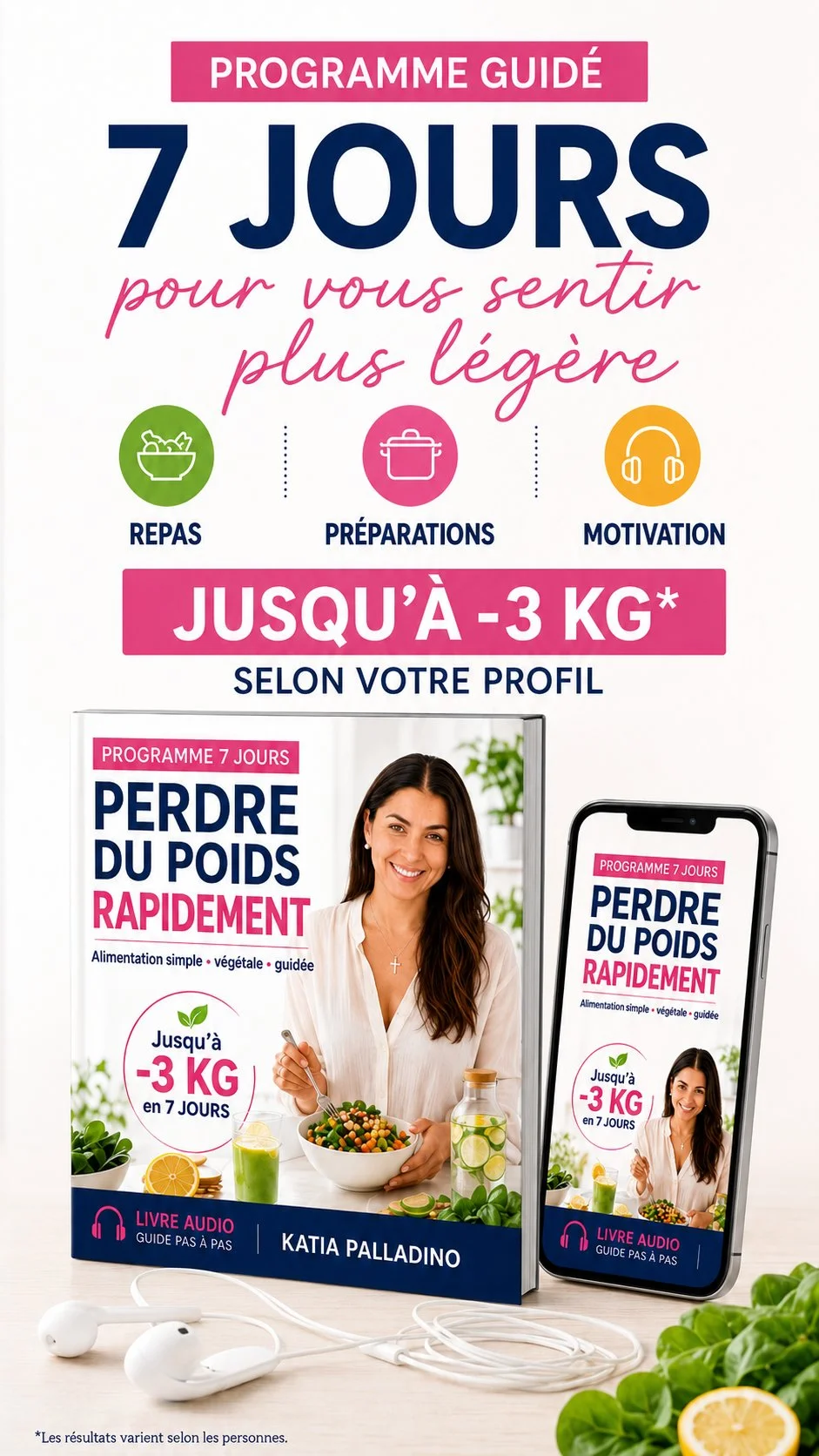 Programme guidé 7 jours pour perdre du poids - Katia Palladino
