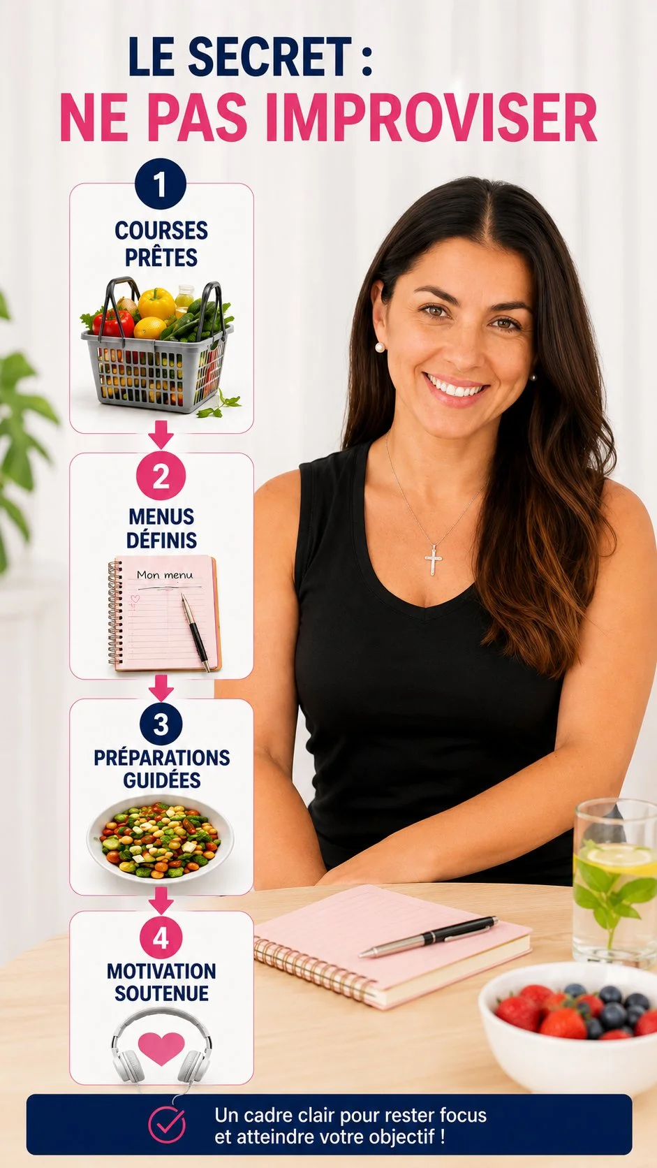 Le secret : ne pas improviser - courses, menus, préparations, motivation