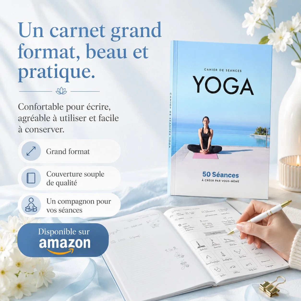 Un carnet grand format, beau et pratique