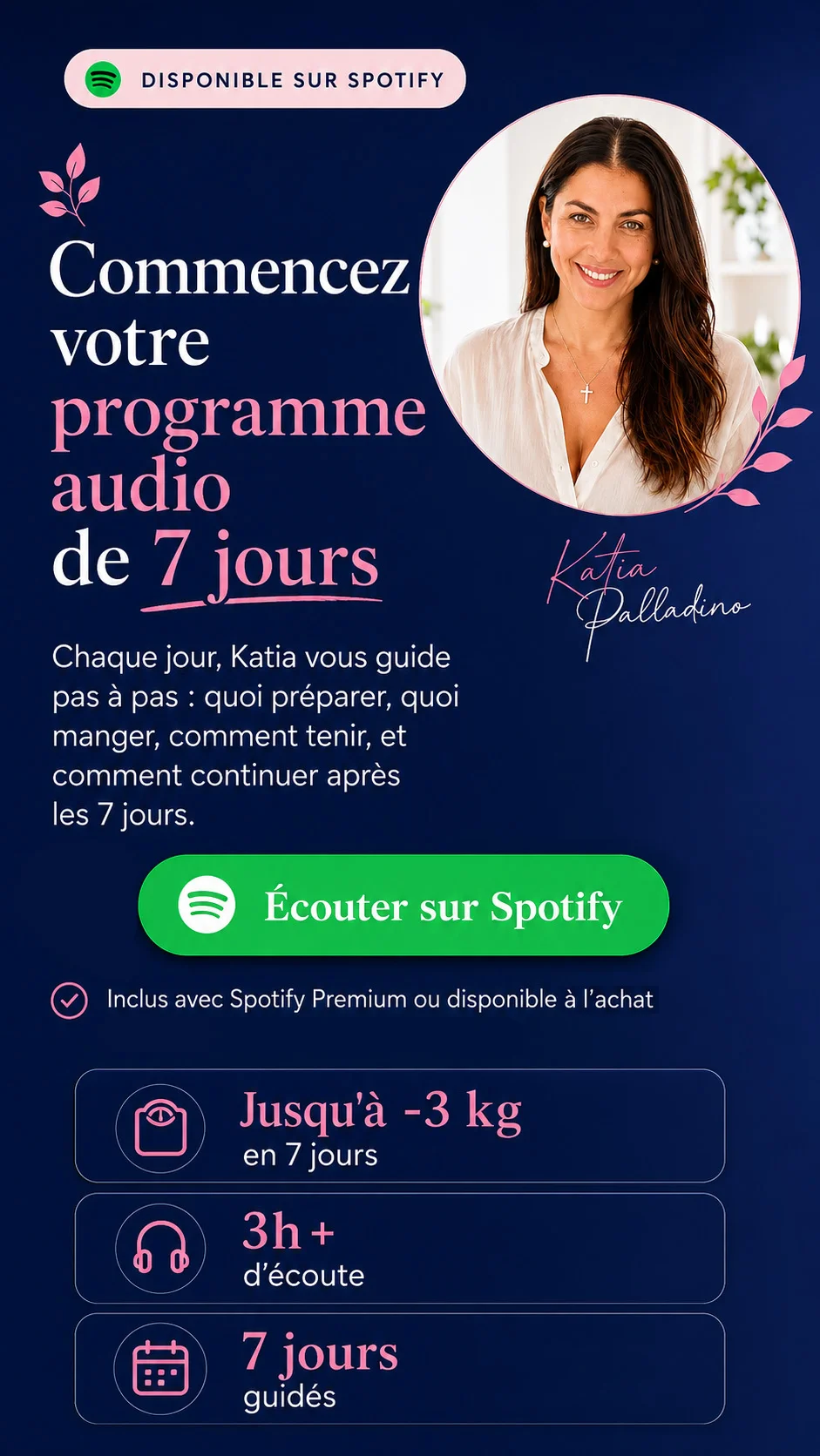 Commencez votre programme audio de 7 jours - Katia Palladino
